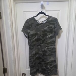Style & Co. Camouflage Midi Dress - Green and Gray